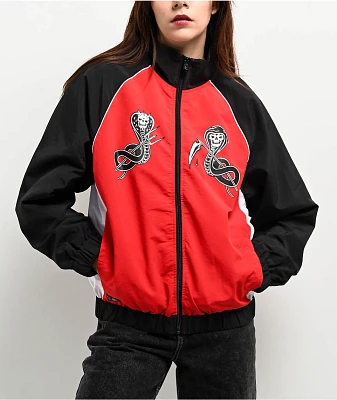 Lurking Class by Sketchy Tank Slither Red & Black Zip Track Jacket