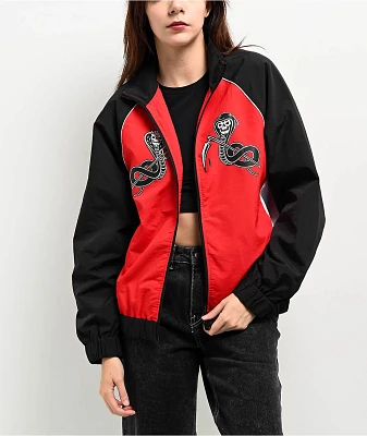 Lurking Class by Sketchy Tank Slither Red & Black Zip Track Jacket