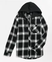 Lurking Class by Sketchy Tank Smell Roses Black Hooded Flannel Shirt