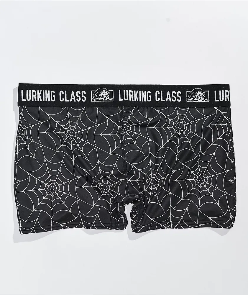 Lurking Class by Sketchy Tank Spider Web Black Boyshort Underwear