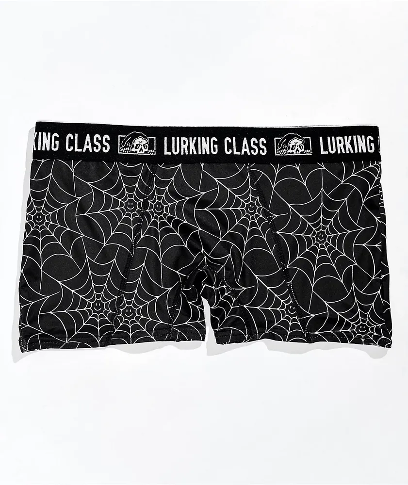 Lurking Class by Sketchy Tank Spider Web Black Boyshort Underwear