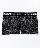 Lurking Class by Sketchy Tank Spider Web Black Boyshort Underwear