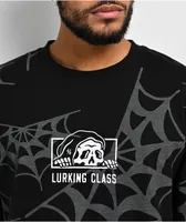 Lurking Class by Sketchy Tank Spider Webs Black Long Sleeve T-Shirt