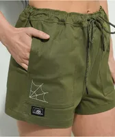 Lurking Class by Sketchy Tank Spiderweb Green Shorts