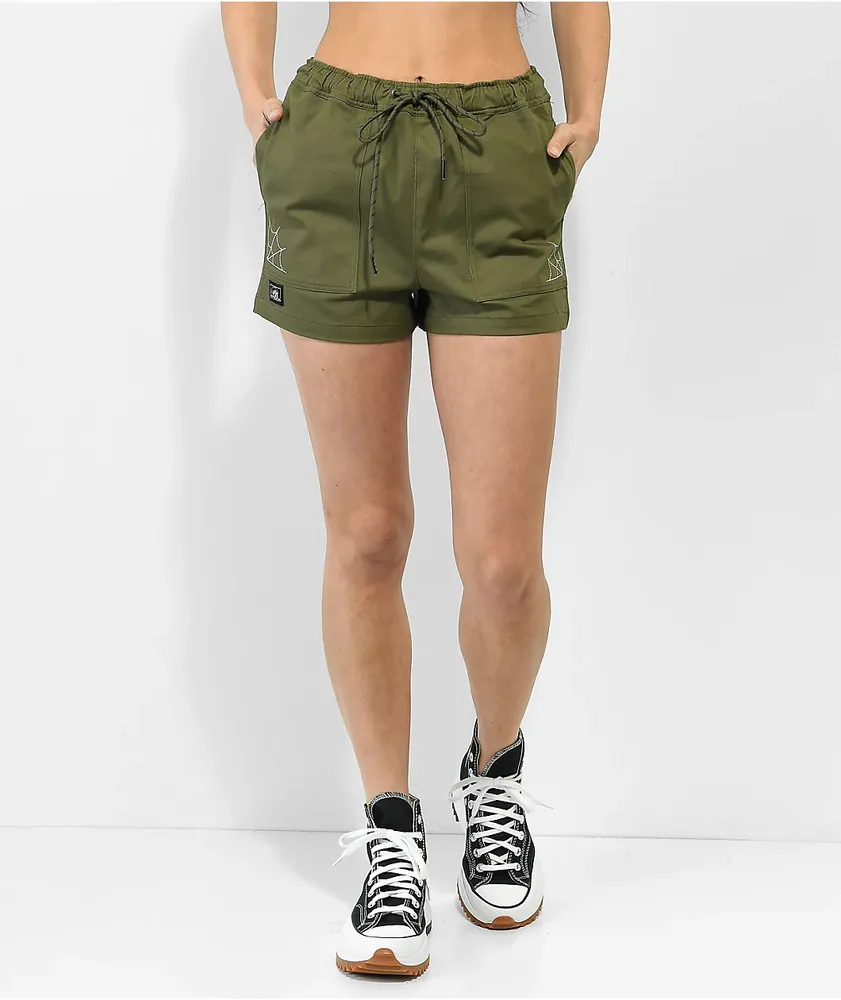 Lurking Class by Sketchy Tank Spiderweb Green Shorts