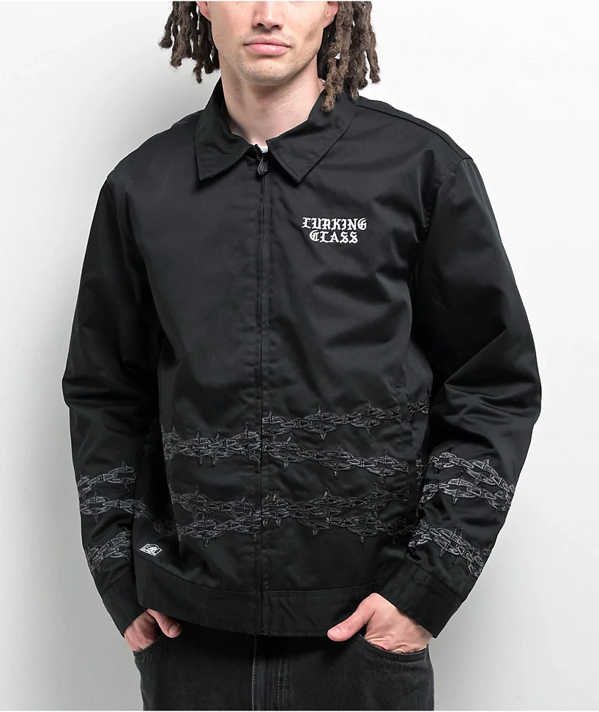 Lurking Class by Sketchy Tank Spiked Chain Black Work Jacket