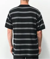 Lurking Class by Sketchy Tank Stallion Black & Grey Stripe Polo Shirt