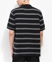 Lurking Class by Sketchy Tank Stallion Black & Grey Stripe Polo Shirt