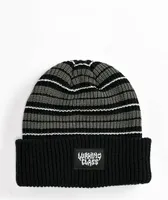 Lurking Class by Sketchy Tank Striped Lurker Box Logo Black & Green Beanie 