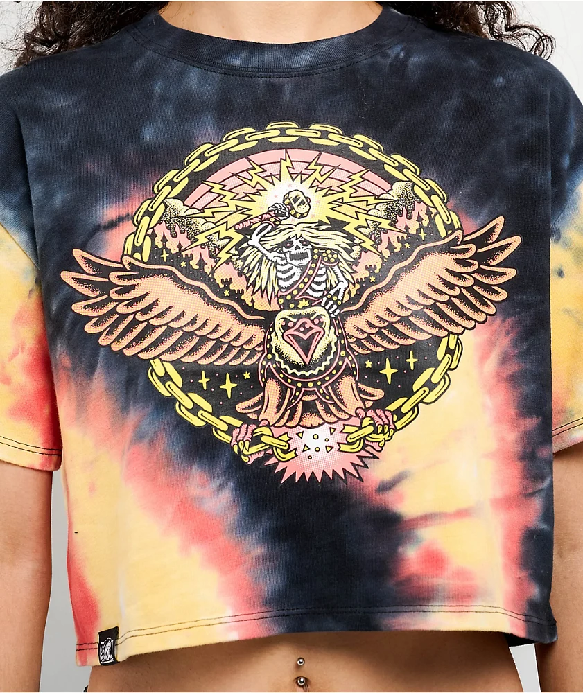 Lurking Class by Sketchy Tank Tall Boy Unchained Tie Dye Boxy Crop T-Shirt