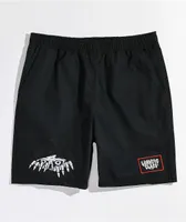 Lurking Class by Sketchy Tank Terror Black Elastic Waist Shorts