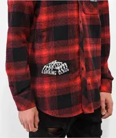 Lurking Class by Sketchy Tank Terror Eyes Red & Black Flannel