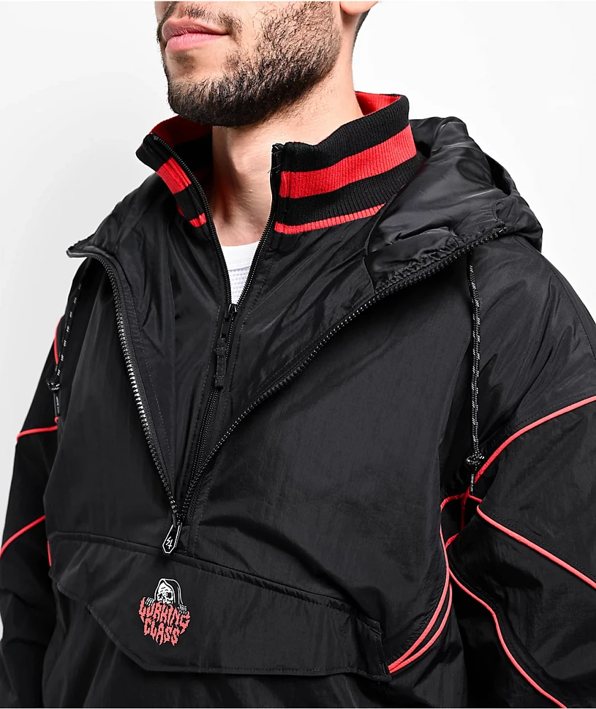 Lurking Class by Sketchy Tank Thorn Black & Poinsettia 10K Anorak Snowboard Jacket