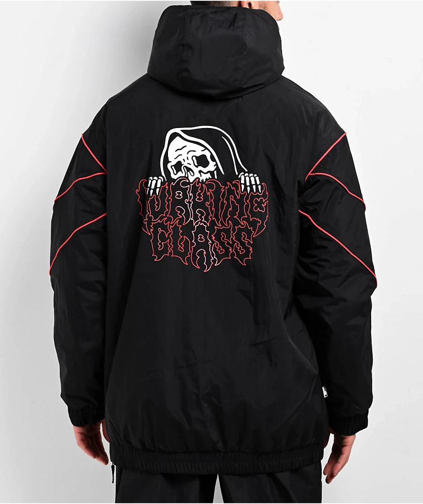 Lurking Class by Sketchy Tank Thorn Black & Poinsettia 10K Anorak Snowboard Jacket