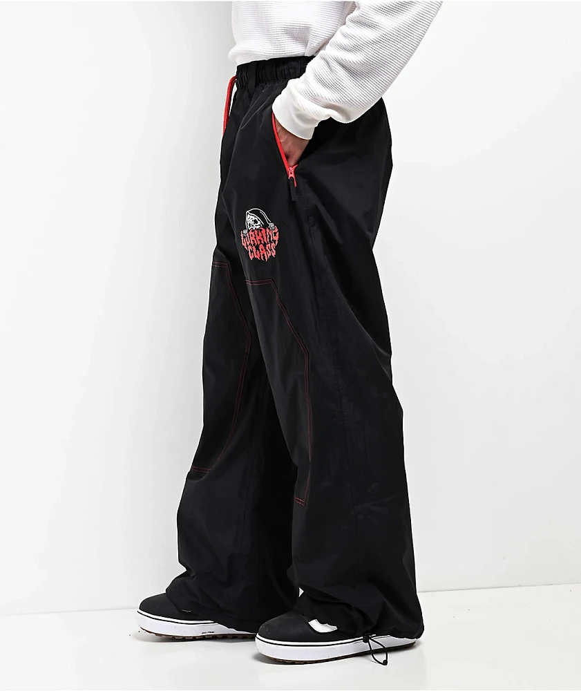 Lurking Class by Sketchy Tank Thorn Black & Poinsettia 10K Snowboard Pants