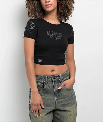 Lurking Class by Sketchy Tank Thorn Black Crop T-Shirt