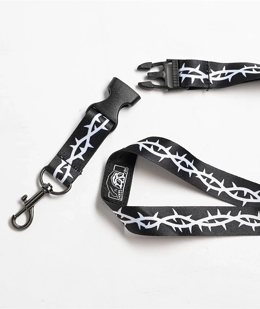 Lurking Class by Sketchy Tank Thorns Black Lanyard