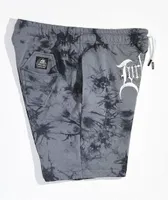 Lurking Class by Sketchy Tank Tomb Black & Grey Tie Dye Sweat Shorts
