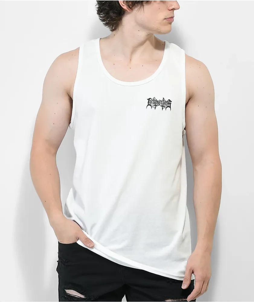 Lurking Class by Sketchy Tank Tomb White Tank Top