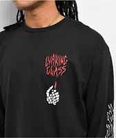 Lurking Class by Sketchy Tank Trash Fire Black Long Sleeve T-Shirt