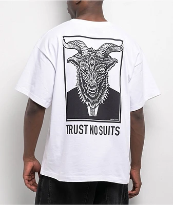Lurking Class by Sketchy Tank Trust No Suits White T-Shirt