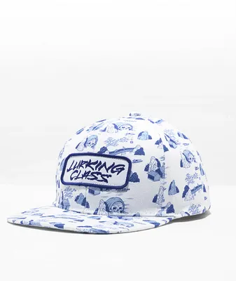 Lurking Class by Sketchy Tank Tucks White Snapback Hat