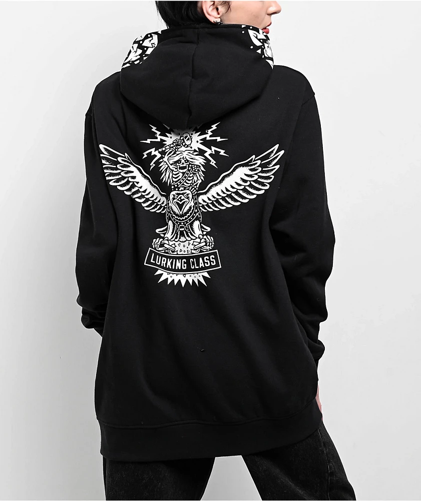 Lurking Class by Sketchy Tank Unchained Bodybag Black Zip Hoodie