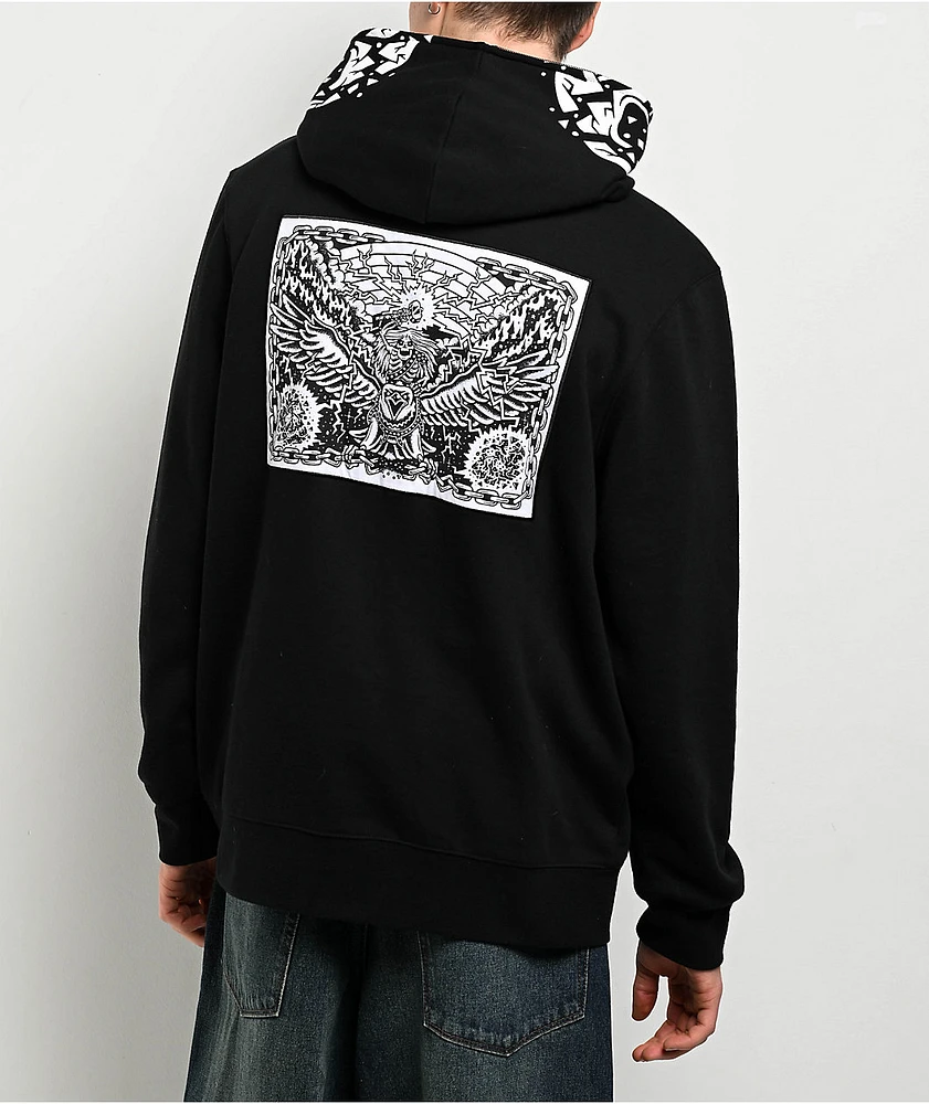 Lurking Class by Sketchy Tank Unchained Patch Bodybag Black Zip Hoodie