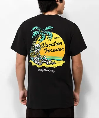 Lurking Class by Sketchy Tank Vacation Forever Black T-Shirt