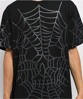 Lurking Class by Sketchy Tank Web Skull Black T-Shirt