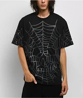 Lurking Class by Sketchy Tank Web Skull Black T-Shirt