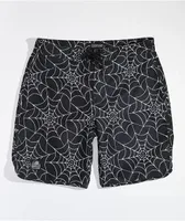 Lurking Class by Sketchy Tank Webs Black Boardshorts