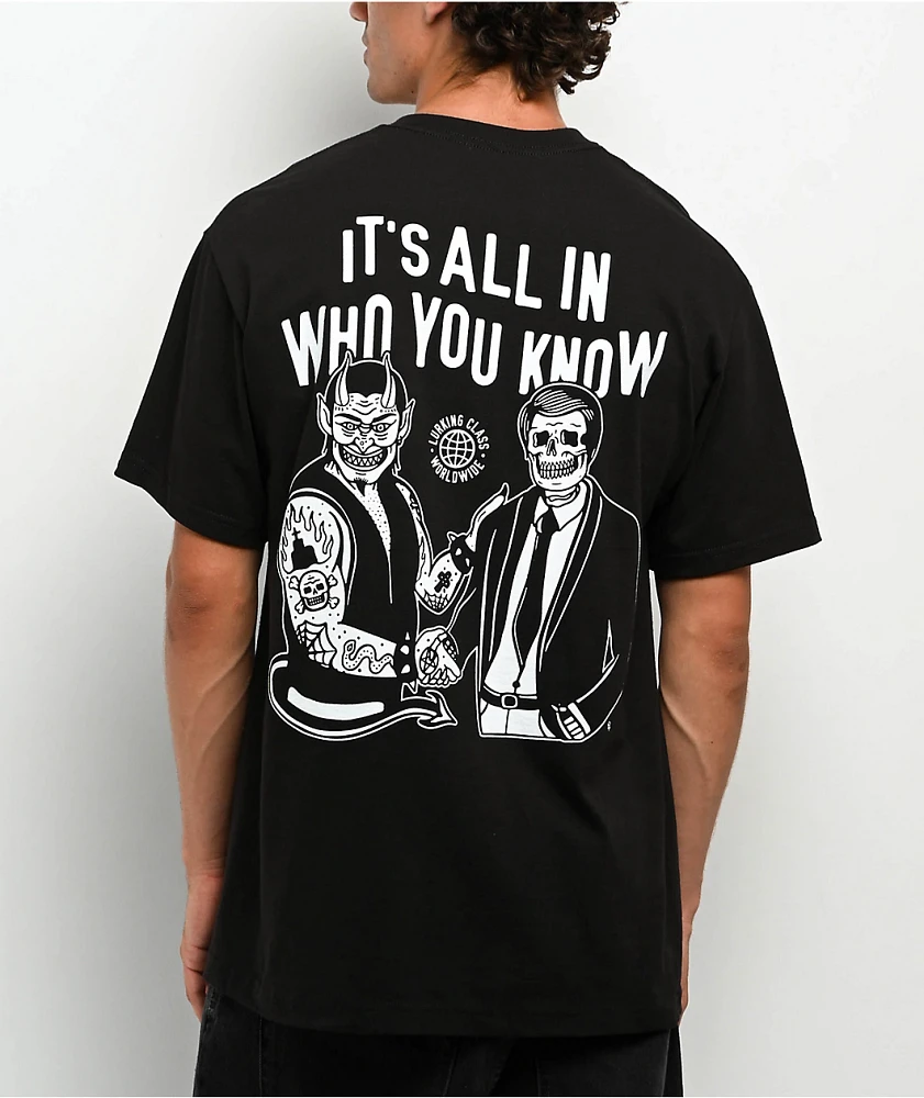 Lurking Class by Sketchy Tank Who You Know Black T-Shirt
