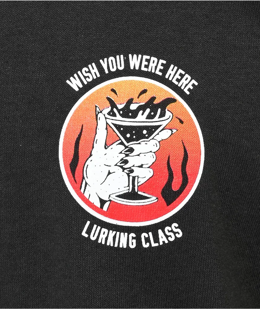 Lurking Class by Sketchy Tank Wish You Were Here Black T-Shirt