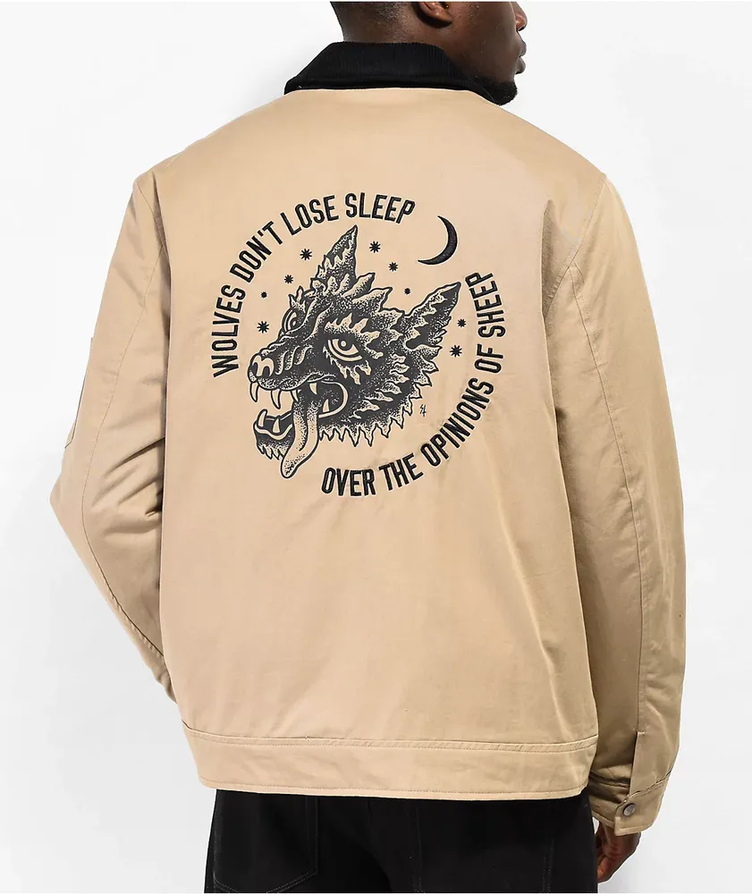 Lurking Class by Sketchy Tank Wolves Khaki Work Jacket