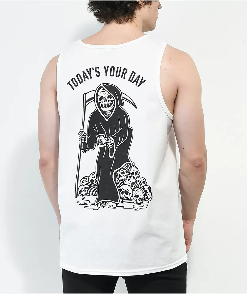 Lurking Class by Sketchy Tank Your Day 22 White Tank Top