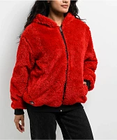 Lurking Class by Sketchy Tank x Kyle Grand Sin Black & Red Faux Fur Reversible Work Jacket 