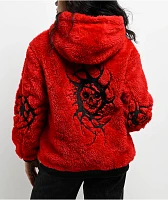 Lurking Class by Sketchy Tank x Kyle Grand Sin Black & Red Faux Fur Reversible Work Jacket 