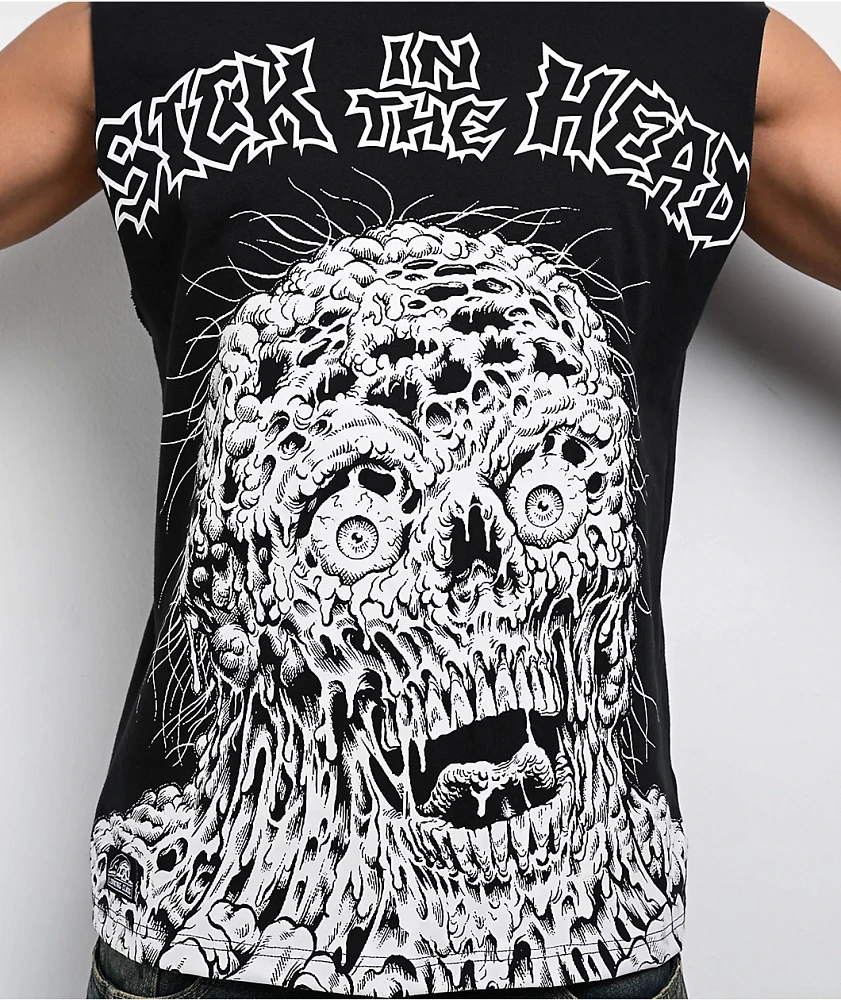 Lurking Class by Sketchy Tank x Matt Stikker Sick In The Head Black Tank Top