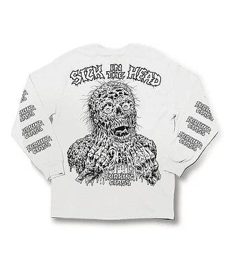 Lurking Class by Sketchy Tank x Matt Strikker Sick In The Head White Long Sleeve T-Shirt