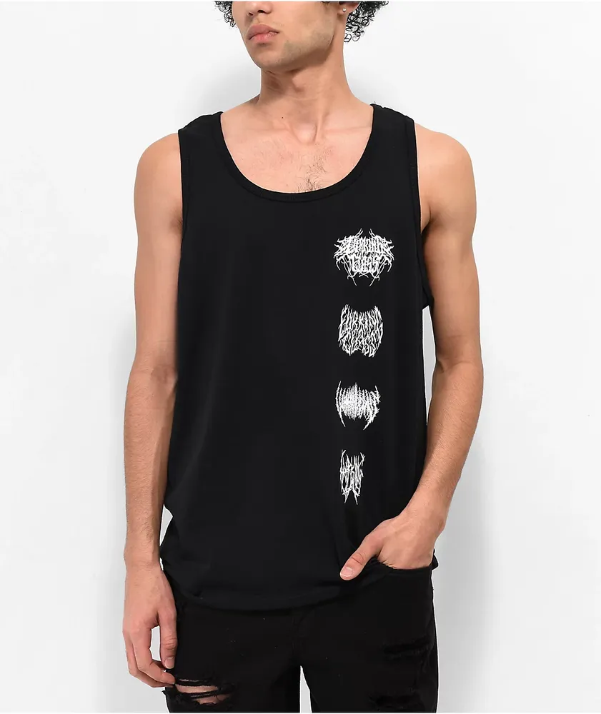 Lurking Class by Sketchy Tank x Saw Blade Demons Black Tank Top