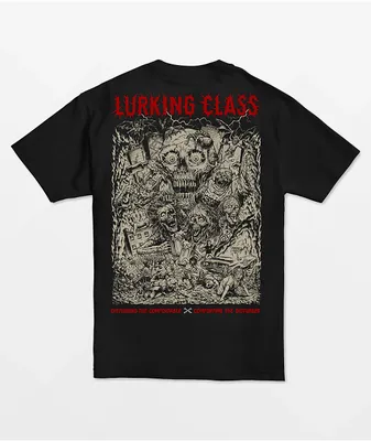 Lurking Class by Sketchy Tank x Stikker Infestation Black T-Shirt