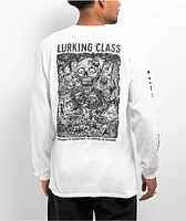 Lurking Class by Sketchy Tank x Stikker Infestation White Long Sleeve T-Shirt