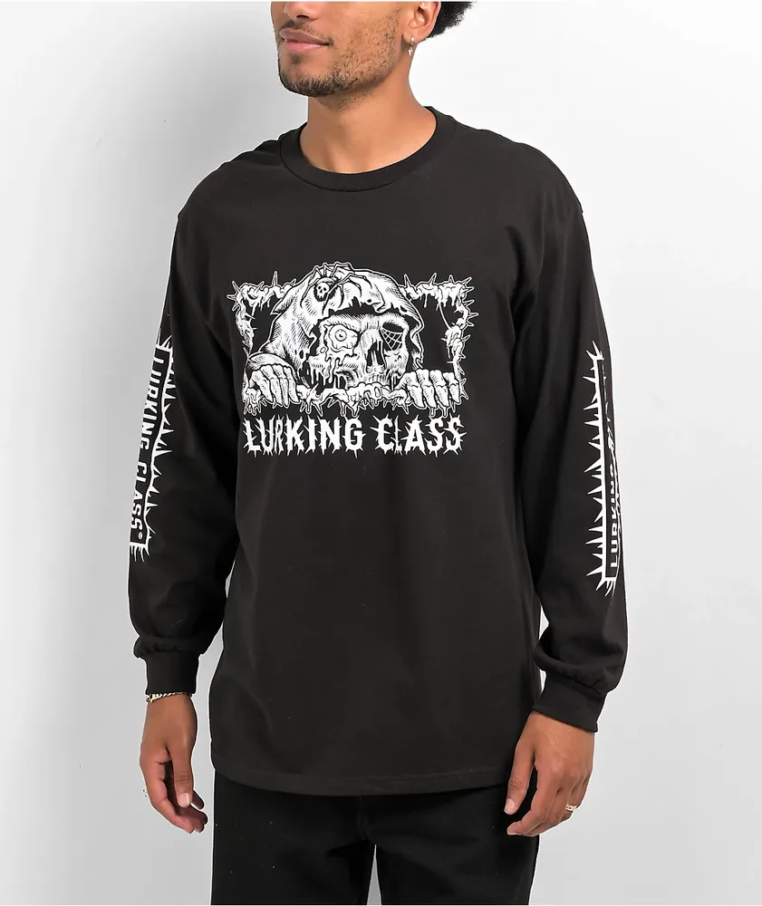 Lurking Class by Sketchy Tank x Stikker Lurker Black Long Sleeve T-Shirt