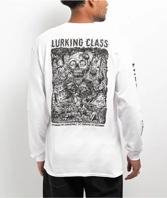 Lurking Class by Sketchy Tank x Strikker Infestation White Long Sleeve T-Shirt