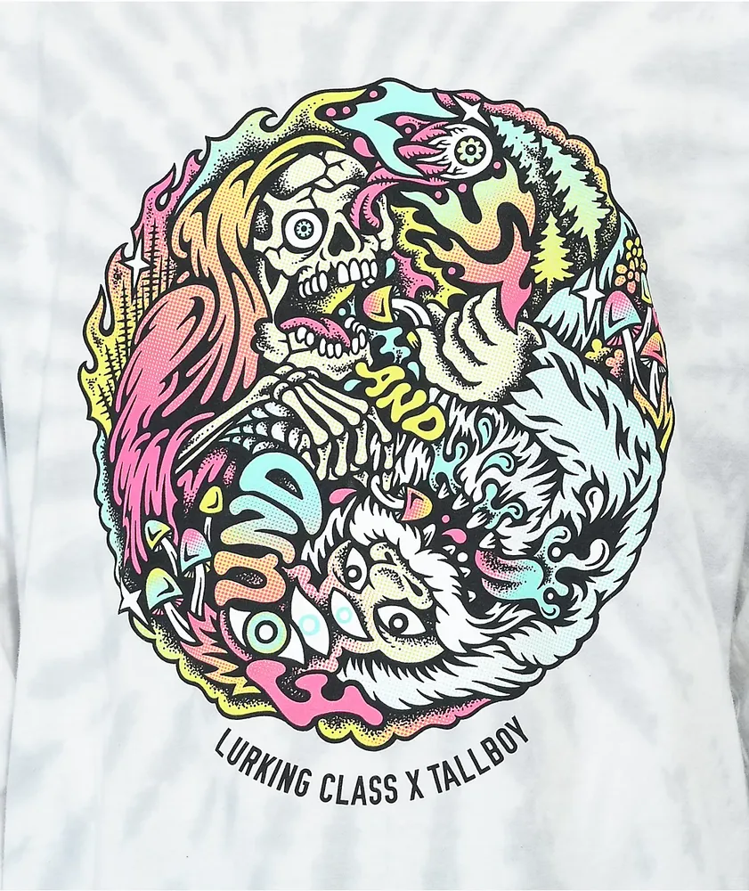 Lurking Class by Sketchy Tank x Tallboy Lost & Found Grey Tie Dye Long Sleeve T-Shirt