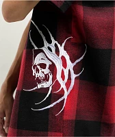 Lurking Class by Sketchy x Kyle Grand Sin Flannel Red & Black Quarter Zip Work Shirt