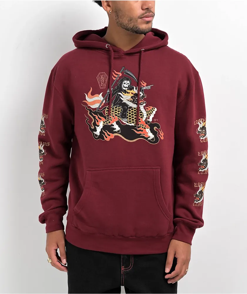 Lurking Class x Mr. Tucks Beast Burgundy Hoodie