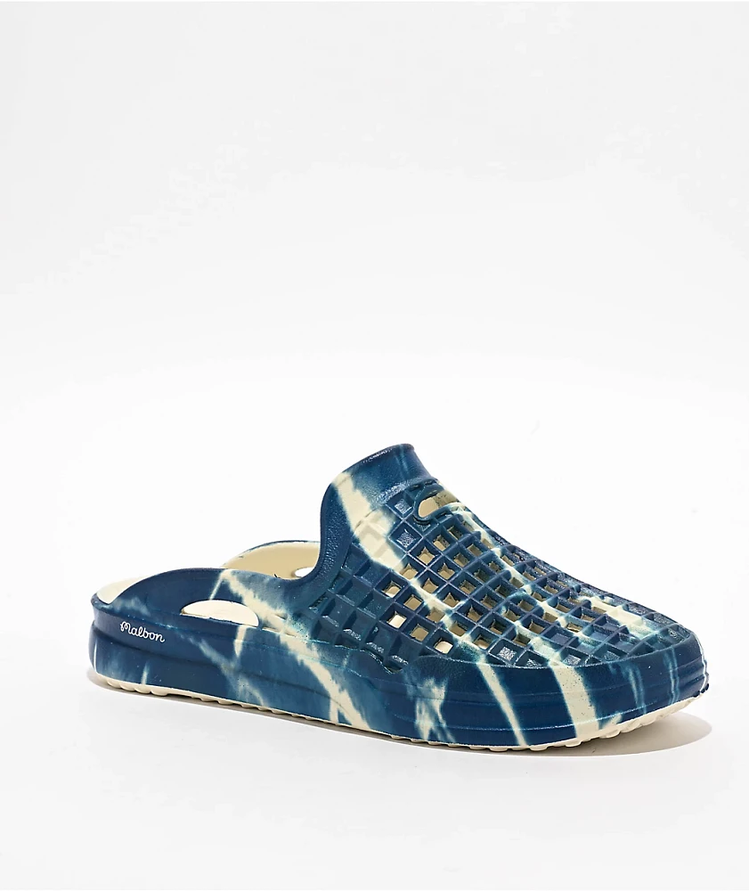 Lusso Cloud x Malbon Golf Scenario Shiburi Indigo Tofu Slide Sandals