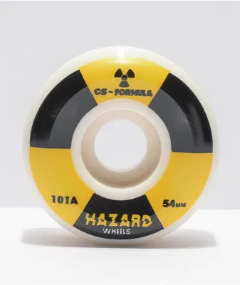 Madness Radioactive Conical 54mm 101a Black & Yellow Skateboard Wheels